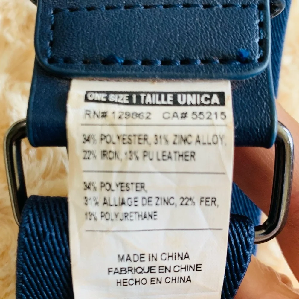 NIKE One Size Navy Blue Swoosh Elastic Baseball Belt O/S